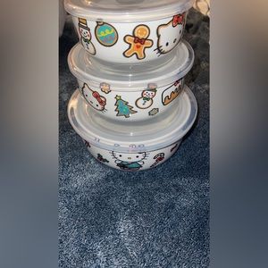 Hello Kitty Ceramic Tupperware Set